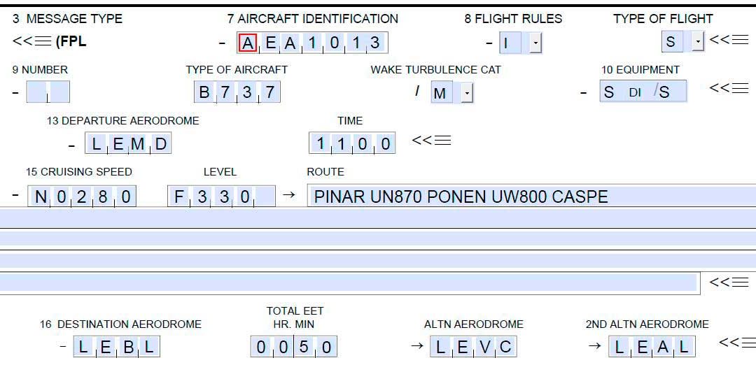 ¿Cómo rellenar un plan de vuelo ATC? FPL
