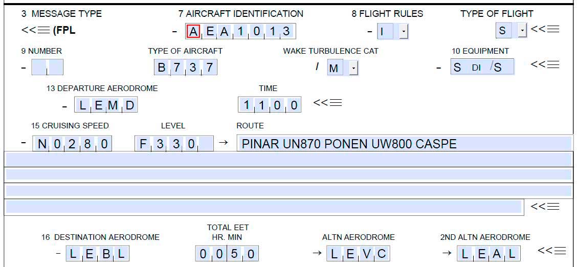 ¿Cómo rellenar un plan de vuelo ATC? FPL